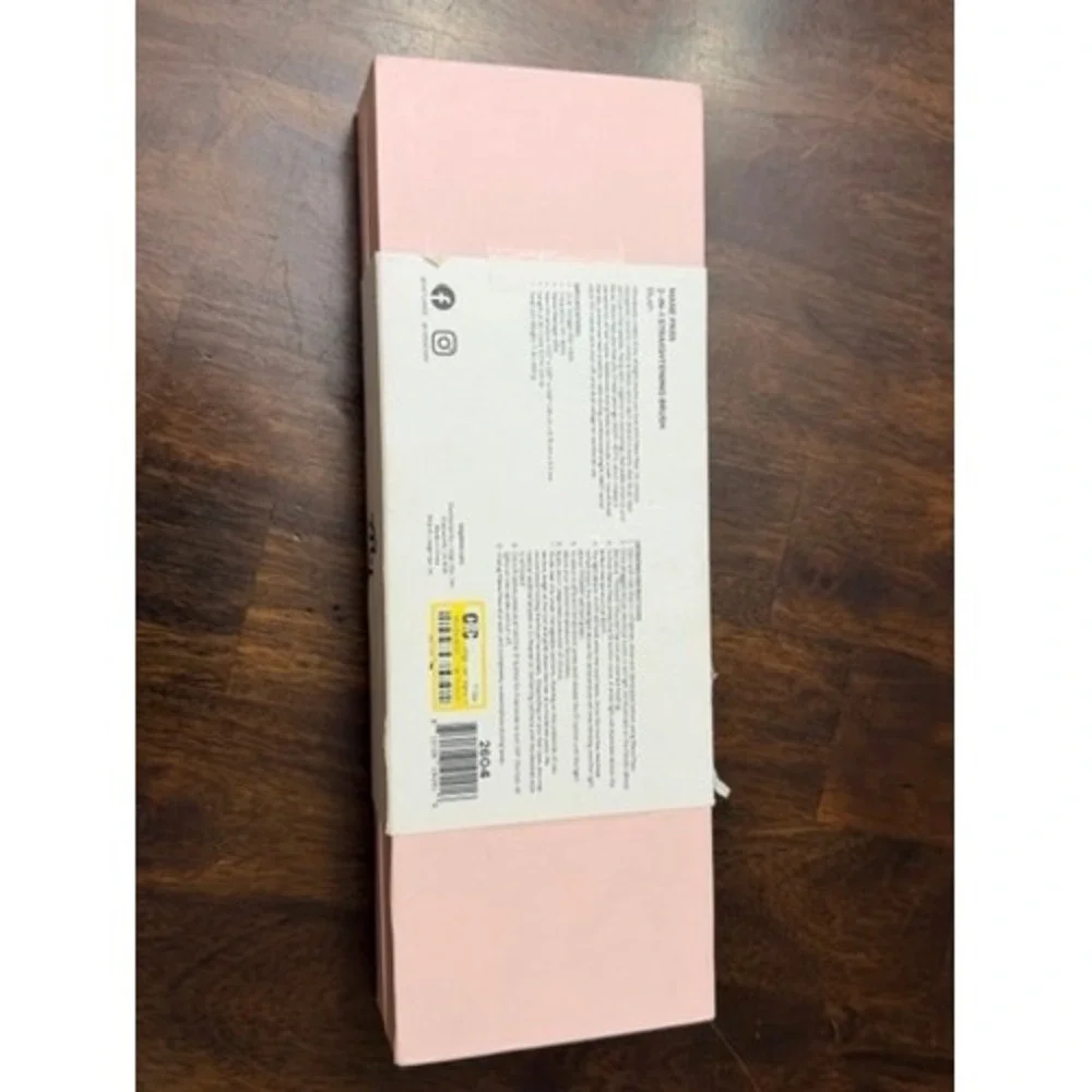 L'ange Mane Pass 2-in-1 Straightening Brush‎ Blush Pink Ceramic Hair Tool